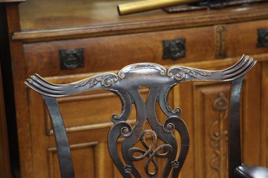 A set of eight George III mahogany dining chairs, H.3ft 2in.